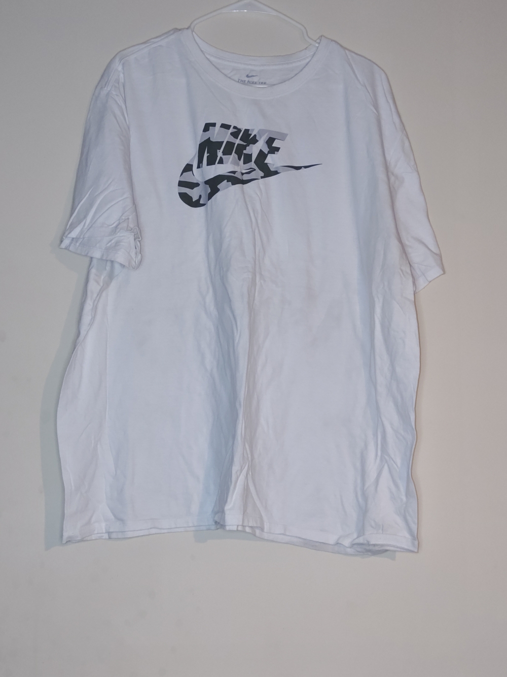 Nike White Men's Camo Logo T-Shirt 3XL
